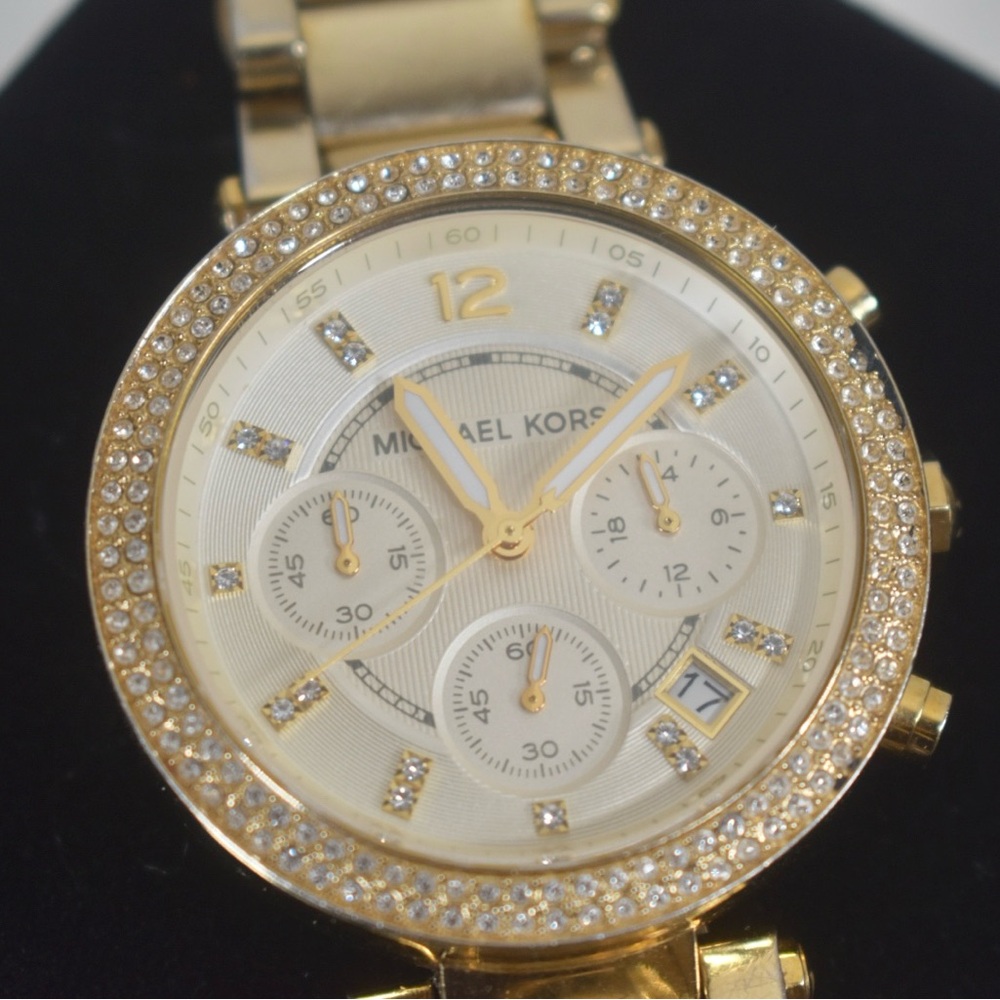 Michael Kors Parker Yellow Dial Stainless Steel Ladies Watch MK5354 - Picture 8 of 15